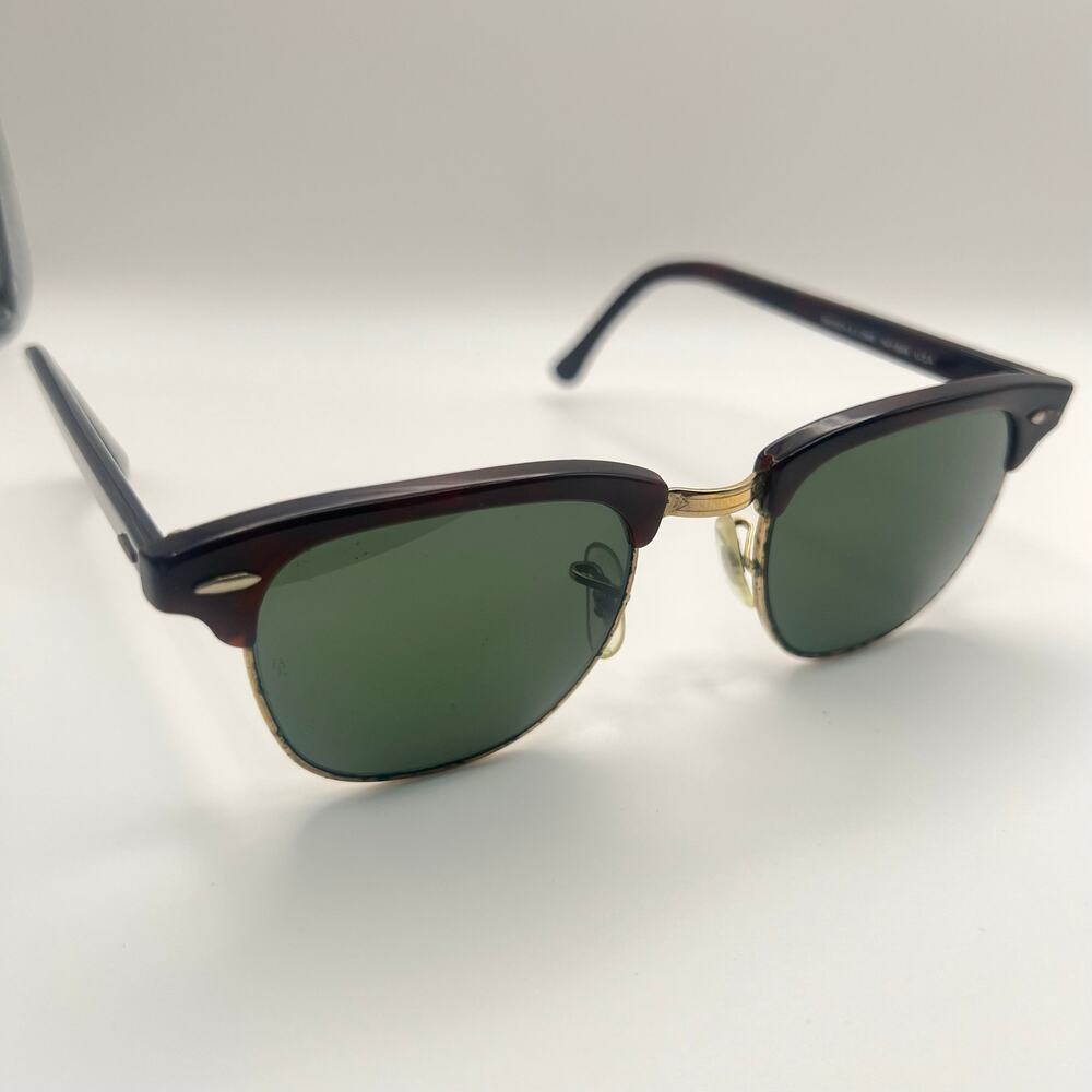 Vintage B&L Ray-Ban W0366 Sunglasses Multi-Color G15 Clubmaster 49-21-140